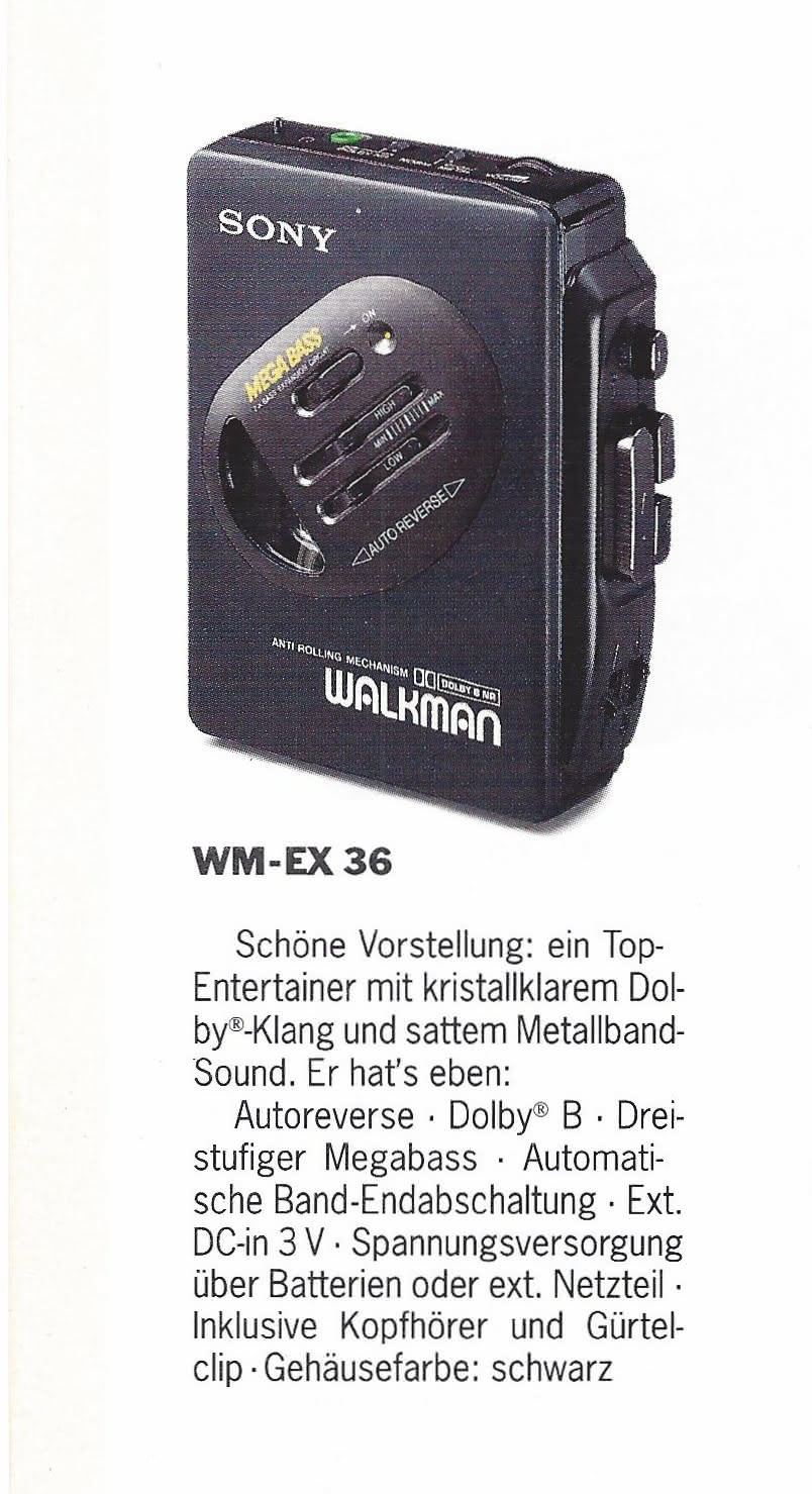 Sony WM-EX36 ▷ Walkman.land
